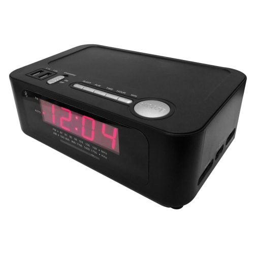 Reloj Despertador Sonnet R-1212 con Carga Inalámbrica, Negro